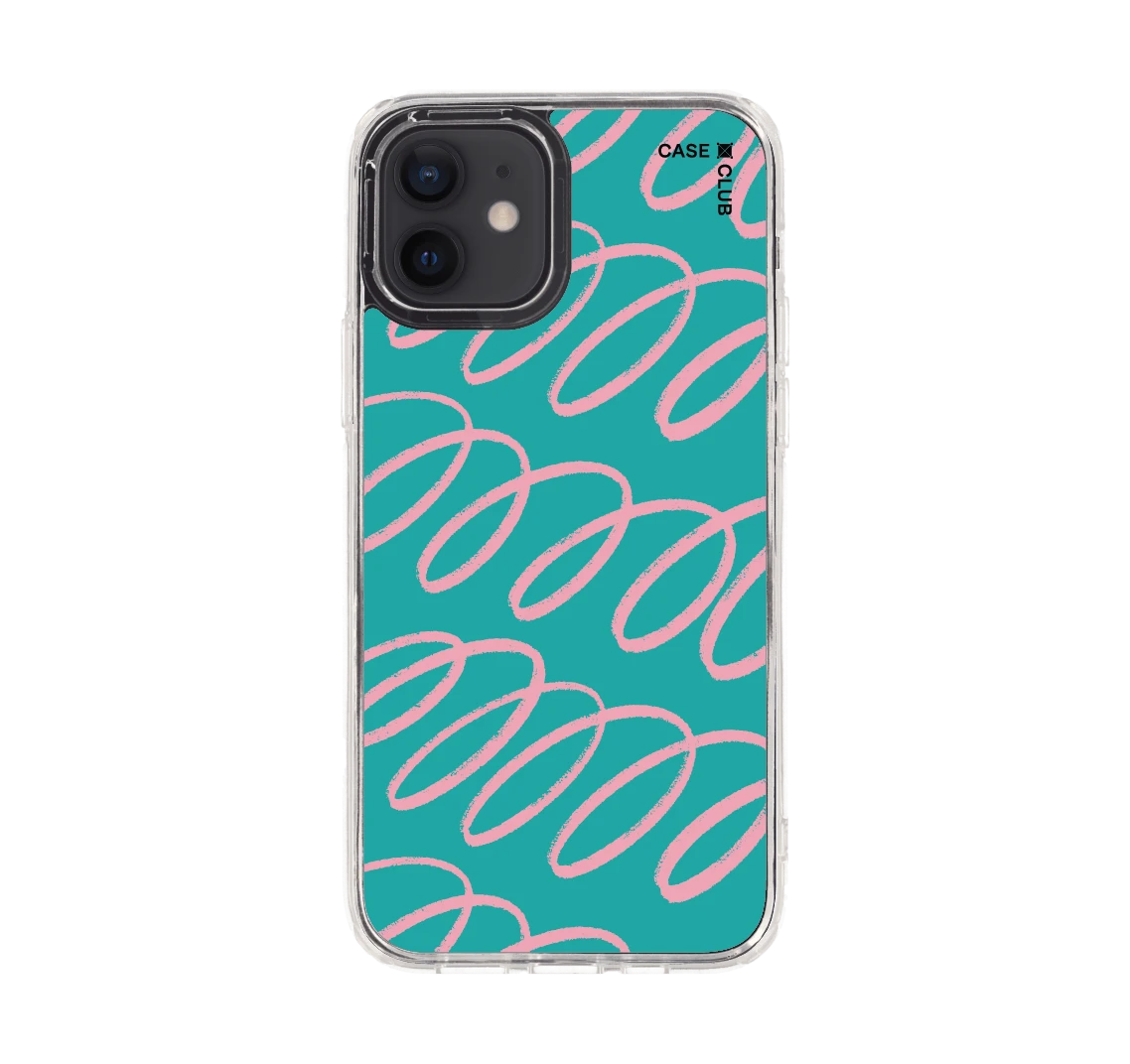 blue & pink curvy pattern